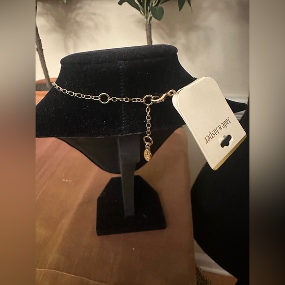 Jade & Jasper Gold Tone Necklace NWT 18" Long - Picture 3 of 4